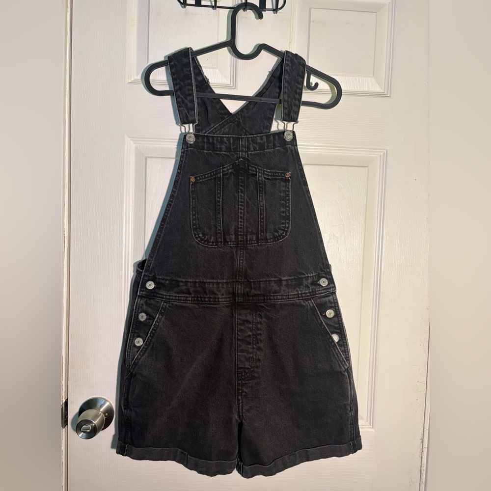 Old Navy Black Denim Overalls